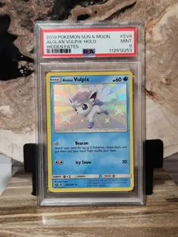 Pokemon PSA 9 MINT Alolan Vulpix Sv8/Sv94 Hidden Fates Holo - Image 1