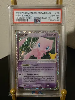 PSA 10 GEM MINT 2021 POKEMON MEW EX HOLO CLASSIC COLLECTION LEGEND MAKER #88 - Image 1