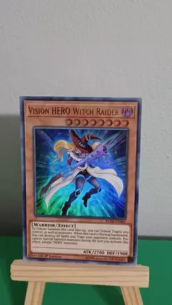 2019 Yugioh Vision Hero Witch Raider BLHR-EN060 Ultra Rare Hero's Revenge - Image 2