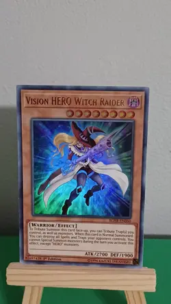 2019 Yugioh Vision Hero Witch Raider BLHR-EN060 Ultra Rare Hero's Revenge - Image 3