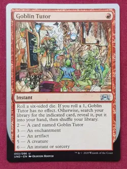 Magic The Gathering UNSANCTIONED GOBLIN TUTOR red card MTG - Image 1