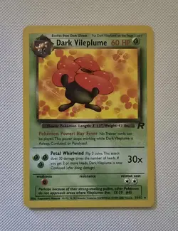 Dark Vileplume - 30/82 - Pokemon Team Rocket Unlimited Rare Card WOTC NM - Image 1