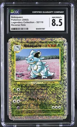CGC 8.5 Nidoqueen 2002 Legendary Collection 32/110 Reverse Holo Pokemon Card - Image 1