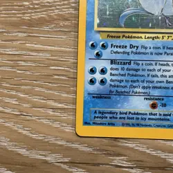 Pokemon TCG Articuno Fossil Holo Unlimited Rare Card 2/62 - Image 5