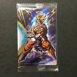 Y1990 Son Gohan & Goku SR Holo Japanese Dragon Ball UNLIMITED Wafer Card Sealed - Image 1