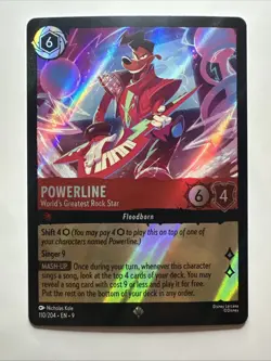 Powerline - World's Greatest Rock Star 110/204 Fabled HOLO Disney Lorcana Card(B - Image 1