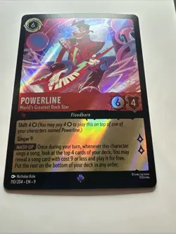 Powerline - World's Greatest Rock Star 110/204 Fabled HOLO Disney Lorcana Card(B - Image 3
