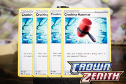 x4 Crushing Hammer - 125/159 - Pokemon Crown Zenith Trainer Card Playset NM/M - Image 1