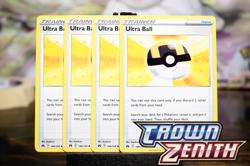 x4 Ultra Ball 146/159 - Crown Zenith - Pokemon Trainer Card Playset NM Mint - Image 1