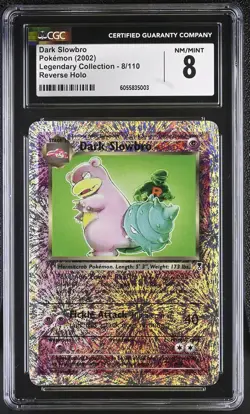 CGC 8 Dark Slowbro 2002 Legendary Collection 8/110 Reverse Holo Pokemon Card - Image 1