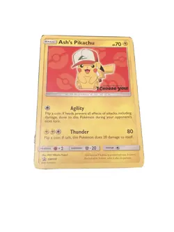 2017 I Chose You Promo Sun And Moon Ash’s Pikachu Card SM109 - Image 1