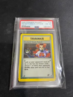 2000 Rocket's Sneak Attack HOLO #16 Rocket Set Trainer Pokemon Card VG-EX PSA 4 - Image 1