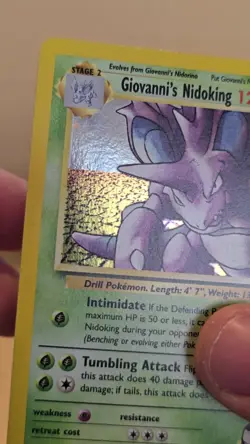 Pokemon TCG Giovanni's Nidoking Gym Challenge Holo Card 7/132 Unlimited - Image 2