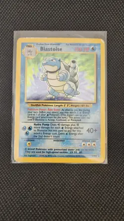 Pokemon Blastoise 2/102 Base Set Holo Card Unlimited LP Rare - Image 2