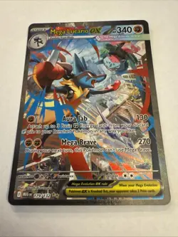 *English* Mega Lucario EX Alternate Art Promo Holo Card, Mint Condition - Image 1