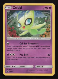Celebi SM224 Holo Black Star Promo Pokemon Card Sun & Moon - Image 1