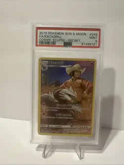 PSA 9 MINT Excadrill Cosmic Eclipse Full Art Secret Rare Pokemon Card 246/236 - Image 1