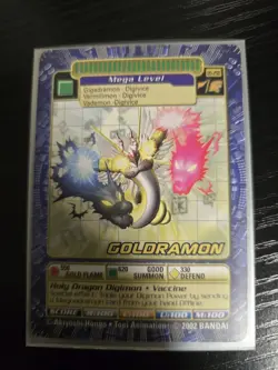 Goldramon Series 6 Digimon Digi Battle Trading Card Bo-296 - Image 1