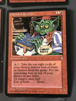 Orcish Librarian X4 Ice Age LP Condition See Pics Front/back - Image 2