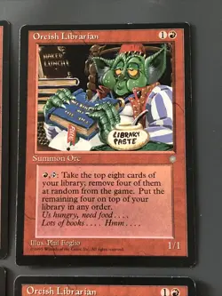 Orcish Librarian X4 Ice Age LP Condition See Pics Front/back - Image 4