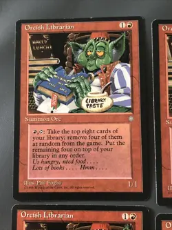 Orcish Librarian X4 Ice Age LP Condition See Pics Front/back - Image 5