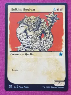 Magic The Gathering ADVENTURES IN FORGOTTEN REALMS HULKING BUGBEAR Showcase MTG - Image 1