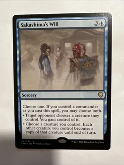 MTG Sakashima's Will Commander Legends 091/361 Regular Rare - Image 1