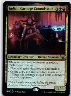 Judith, Carnage Connoisseur Foil R Murders at Karlov Manor 210 Near Mint - Image 1