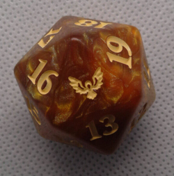 Magic the Gathering MTG Spindown/D20/Life Counter STRIXHAVEN STX OVERSIZED BROWN - Image 1