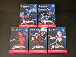 SDCC 2025 Magic The Gathering x Spider-Man Complete Welcome Deck Set (5) - Image 1