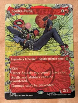 MTG - Spider-Punk (0210) (Borderless) - SPM (NM+) - Image 1