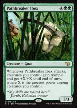 MTG Pathbreaker Ibex, Light Play, English Commander 2015 - Image 1