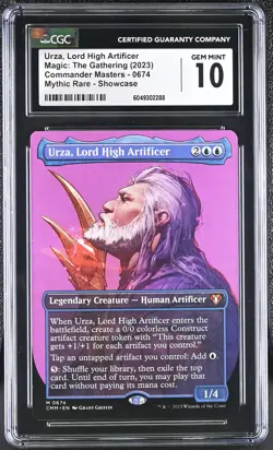 URZA, LORD HIGH ARTIFICER Commander Masters Borderless Mythic CGC 10 MTG - Image 1