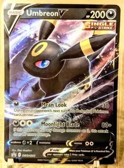 Umbreon V SWSH203 Ultra Rare 2022 Black Star Promo Pokemon Card Near Mint-Mint - Image 1