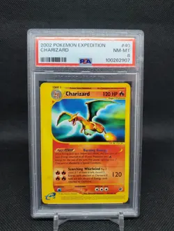 2002 Charizard 40/165 Expedition Rare PSA 8 Pokemon TCG - Image 1