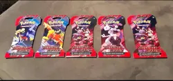 5 PACKS | Destined Rivals | Sleeved Single Booster Pack | New Sealed | Pokemon - Image 1