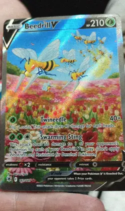 2022 Beedrill V 161/189 Swsh10: Astral Radiance - Image 1