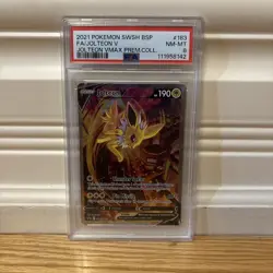 Pokemon Jolteon V VMAX Premium Coll. Full Alt Art Promo SWSH183 PSA 8 - Image 1