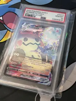 2022 POKEMON SWORD & SHIELD BRILLIANT STARS TG17 FULL ART/MIMIKYU VMAX PSA 10 - Image 3