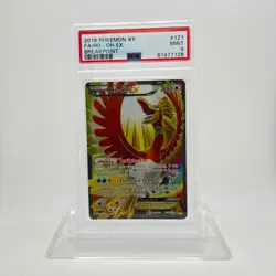 2016 Pokemon XY Breakpoint Full Art Ho-Oh EX #121 PSA 9 - Image 1