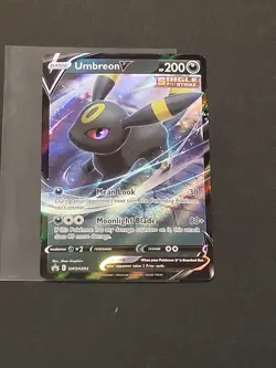 2022 Pokemon Umbreon V SWSH203 Sword & Shield BLACK STAR PROMO Sleeved TopLoaded - Image 1