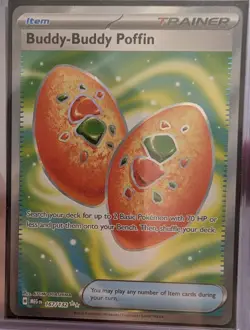 2025 Pokemon Mega Evolution 167 Buddy-Buddy Poffin Ultra Rare - Image 1