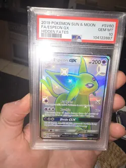 Pokemon Espeon GX Hidden Fates SV60/SV94 Shiny Vault PSA 10 - Image 2
