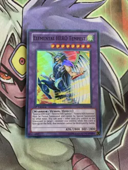 LCGX-EN048 Elemental Hero Tempest Super Rare 1st Edition Near Mint Yugioh - Image 1