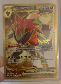 Pokemon TCG N’s Zoroark ex Gold Hyper Rare Journey Together Card NM 189/159 - Image 5