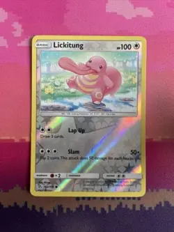Pokemon Card Lickitung Ultra Prism Reverse Holo Common 102/156 Near Mint - Image 1