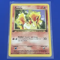 1st Edition Ponyta 64/82 - Team Rocket - Pokemon Card - LP - Image 1