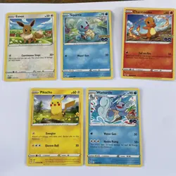 Pokemon TCG Pokemon Wartortle Pikachu Squirtle Card bundle (5 cards) Near Mint - Image 1