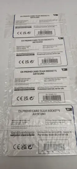 Pokemon Team Rocket's Articuno Lot Of 4 Sealed Destined Rivals Promo Cards - Image 2