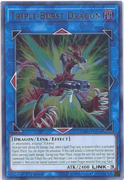 Yu-Gi-Oh Card - EXFO-EN044 - TRIPLE BURST DRAGON (ultra rare holo) - NM/Mint - Image 1